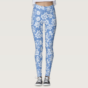 Blommönster.b L Blue BG Leggings