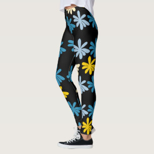 Blommönster Big Flowers Leggings