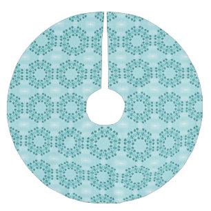 Blommönster, blått julgransmatta borstad polyester