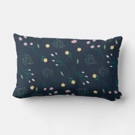 Blommönster blomma 13 x 21 tum lumbarkudde