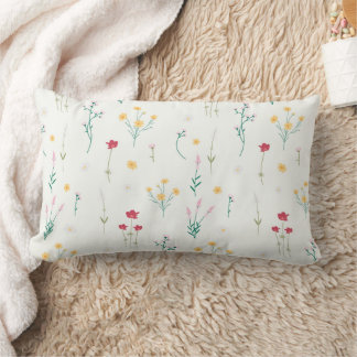 Blommönster blomma 13 x 21 tum lumbarkudde