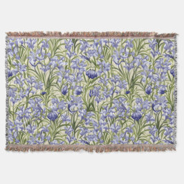 Blommönster Bluebell Flowers Filt