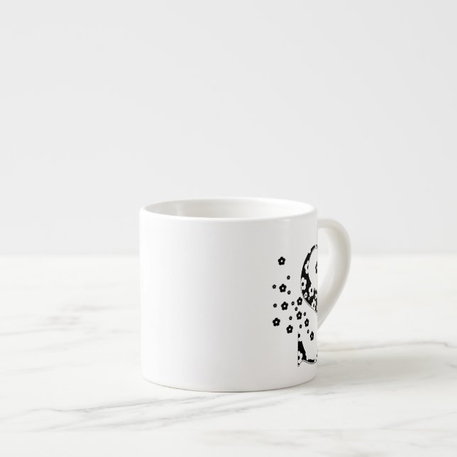 Blommönster Bokstav S Espressomugg (Framsida höger)