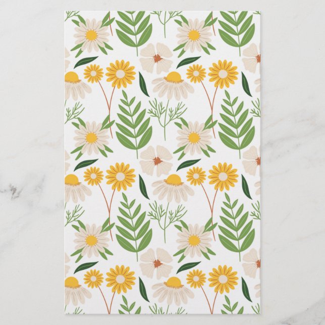 Blommönster Brevpapper (Framsida)