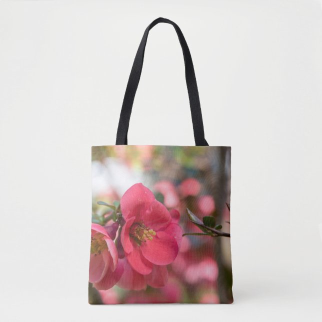 Blommönster Classic Tote Bag Tygkasse (Framsida)