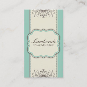 Blommönster Damask Elegant Modern Classy Retro Visitkort