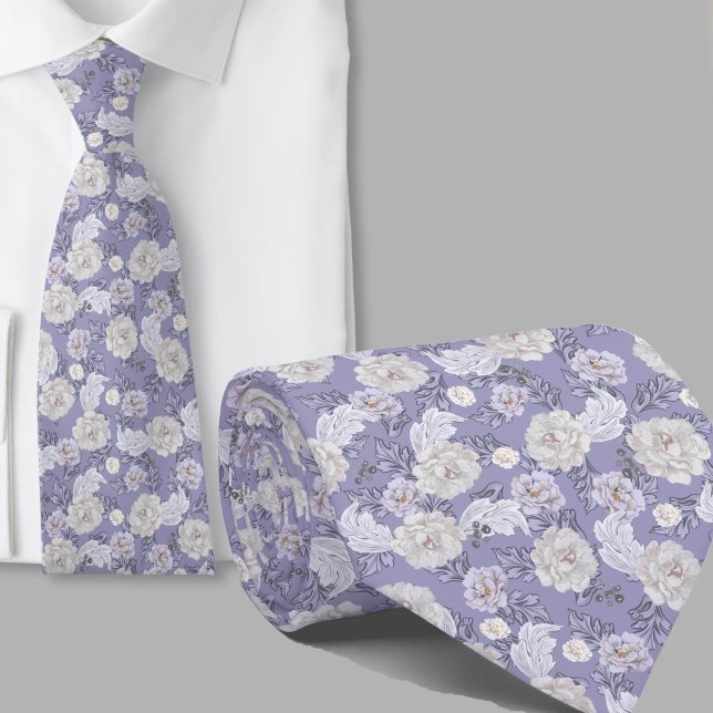 Blommönster Dammt blå blommor slips (Skapare uppladdad)