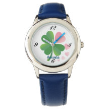 "Blommönster" Design Anpassningsbar eWatch Blue