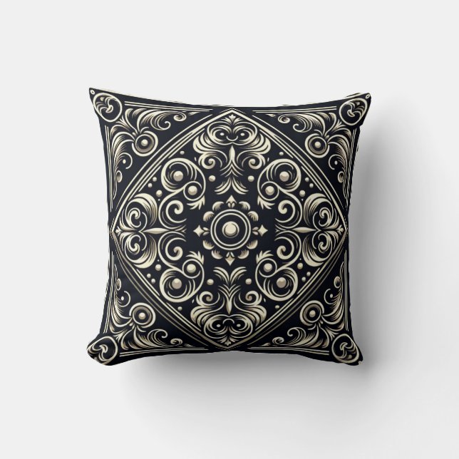 Blommönster Design Dekorativ kudde (Framsida)