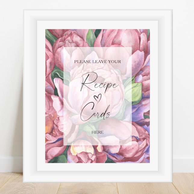 blommönster - Ditt receptkort här Poster (Skapare uppladdad)