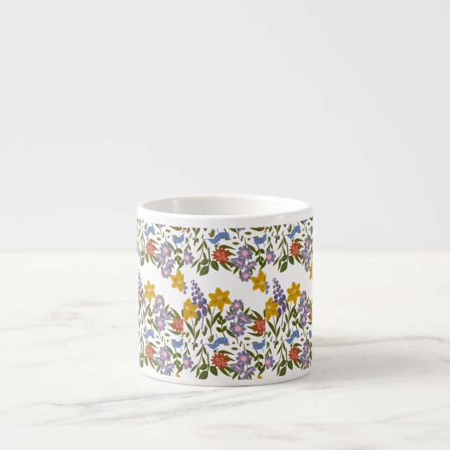 Blommönster Espressomugg (Framsidan)
