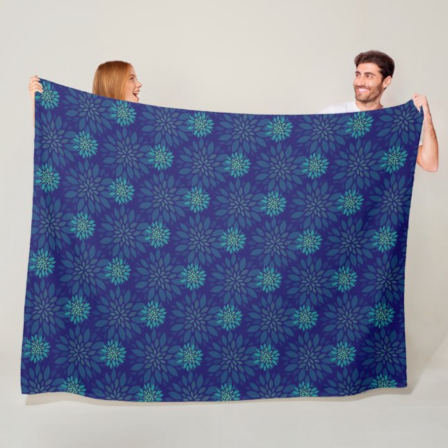 Blommönster Fleece Blanket (På plats)