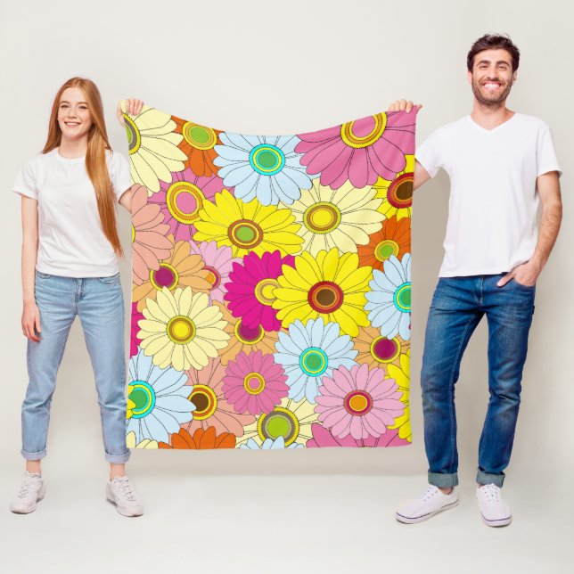 blommönster fleecefilt (På plats)
