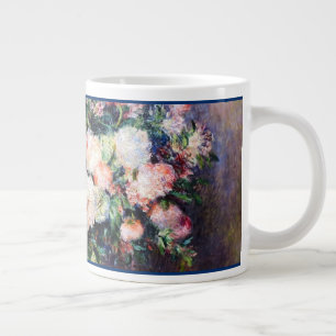 Blommönster Flowers Red Rosa White Foliage Jumbo Mugg