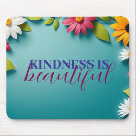 Blommönster för anpassade med meddelandemusknapp musmatta