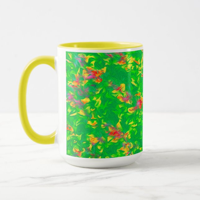 Blommönster för Bright-Multifärgad Mugg (Vänster)