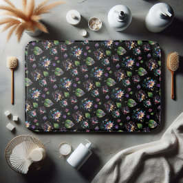 Blommönster för Chic av fastsatt glas i elegant Badrumsmatta