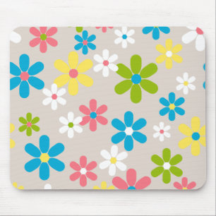 Blommönster för elegant Cute Abstrakt Vår Daisy Musmatta