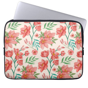 Blommönster för handmålad vattenfärg-54098 laptop fodral