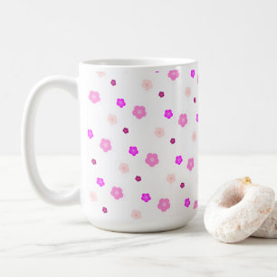 Blommönster för lila av modern Vår-vattengradient Kaffemugg