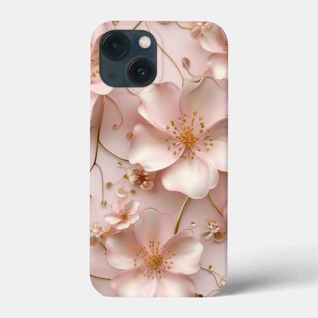 Blommönster för mjuk Rosa i tidslös Elegant (Baksida)