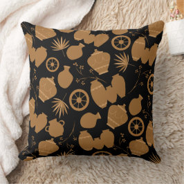 blommönster för potterier i keramikkonstnär t kudde