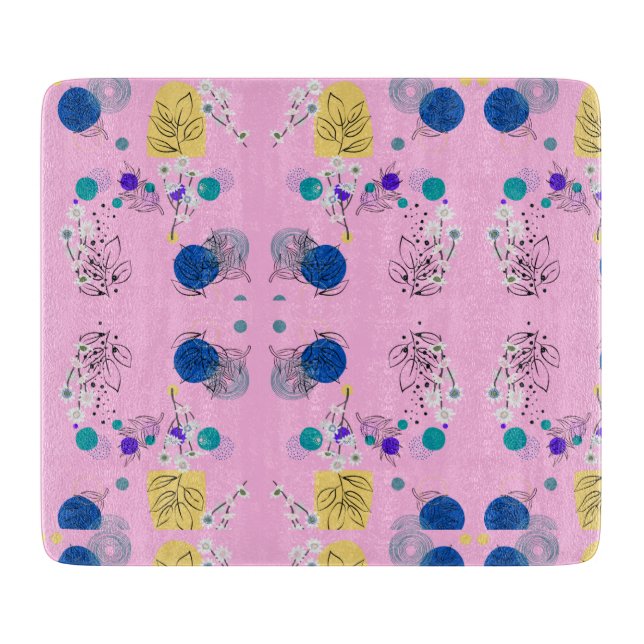 Blommönster för rosa Chic Abstrakt (Framsidan)