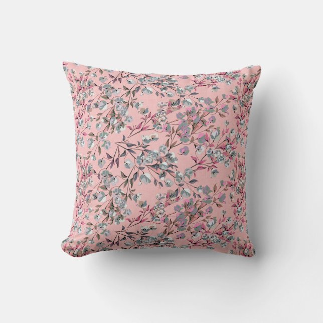 Blommönster för  Rosa Elegant Da Kudde (Framsida)