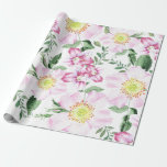 Blommönster för rosa rosBoho vattenfärg Presentpapper<br><div class="desc">En blom- design för boho presenterar ett nätt mönster för vattenfärgrosa rosblommor. Behaga kontaktar mig,  om du har någon speciell förfrågan.</div>