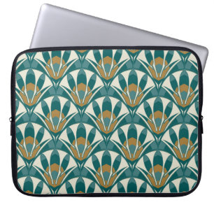 Blommönster för skarvlös abstrakt i Art deco. Deco Laptop Fodral