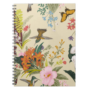 blommönster för sömlös vintage i vintage. Exot Anteckningsbok
