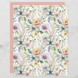 blommönster för söt pastel