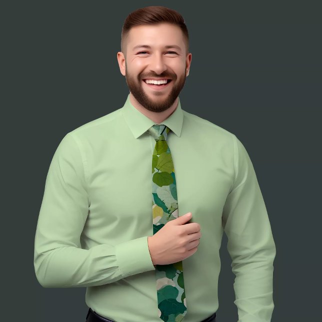 Blommönster för stripe-Grönt Slips (Skapare uppladdad)