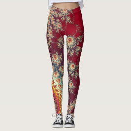 Blommönster för uppringning leggings
