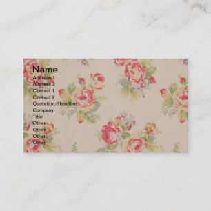 Blommönster för vacker elegant, giftig vintage visitkort