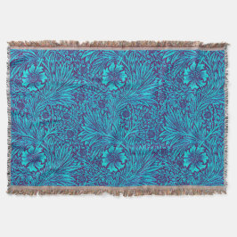 blommönster för vintage av turkos mörk lila filt