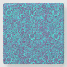 blommönster för vintage av turkos mörk lila