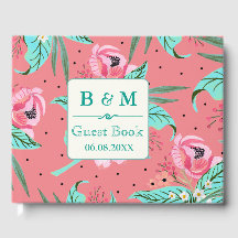 Blommönster - Guestbook för koral Rosa Personlig