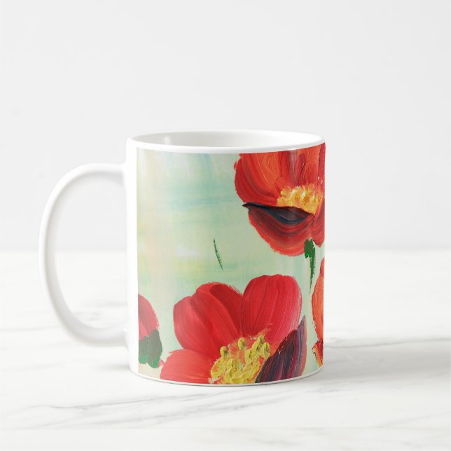 Blommönster i form av abstraktion. Designe Kaffemugg (Vänster)