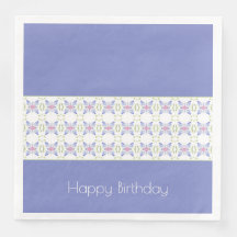 Blommönster i Mauve och White