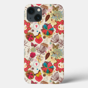Blommönster i retro stil 4