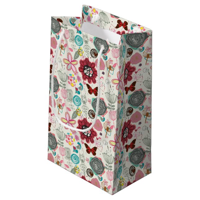 Blommönster i retro stil 5 (Baksidan Vinklad)