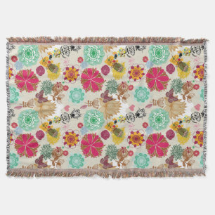 Blommönster i retro stil mysfilt