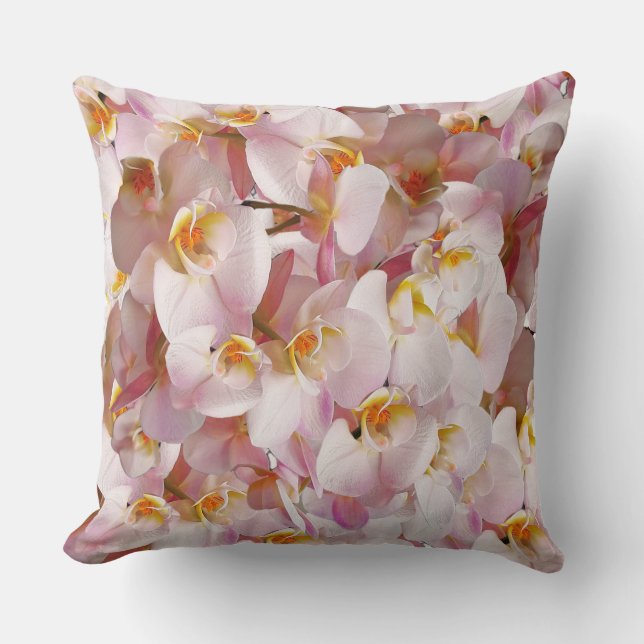 blommönster i rosa färg kudde (Framsida)