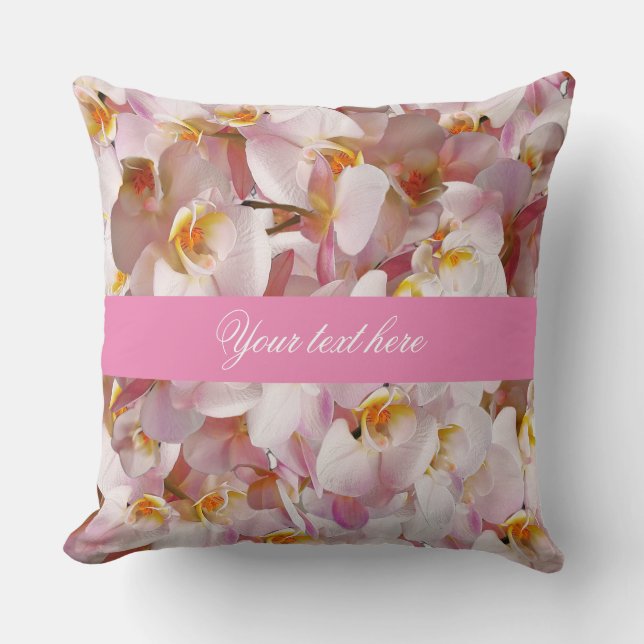 blommönster i rosa färg kudde (Framsida)