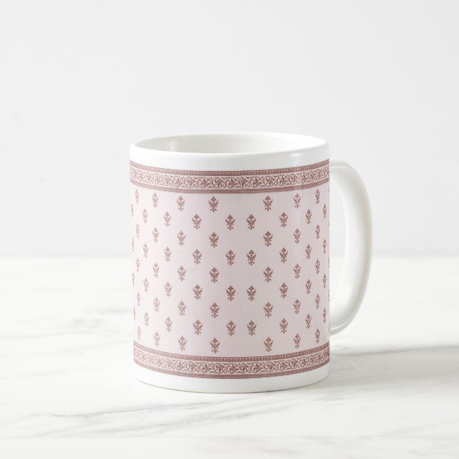 Blommönster i svampars Rosa Kaffemugg (Framsida höger)
