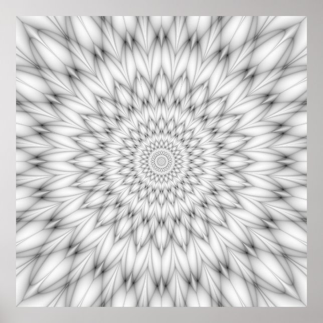 Blommönster i svartvitt poster (Framsidan)