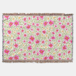 Blommönster Impatiens Flowers Filt