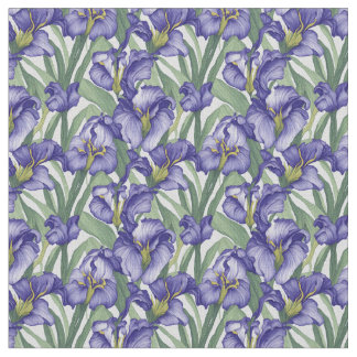 Blommönster Iris Flowers Tyg