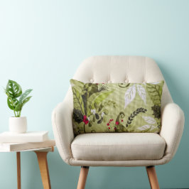 Blommönster Jul Helgdag Pillow Lumbarkudde